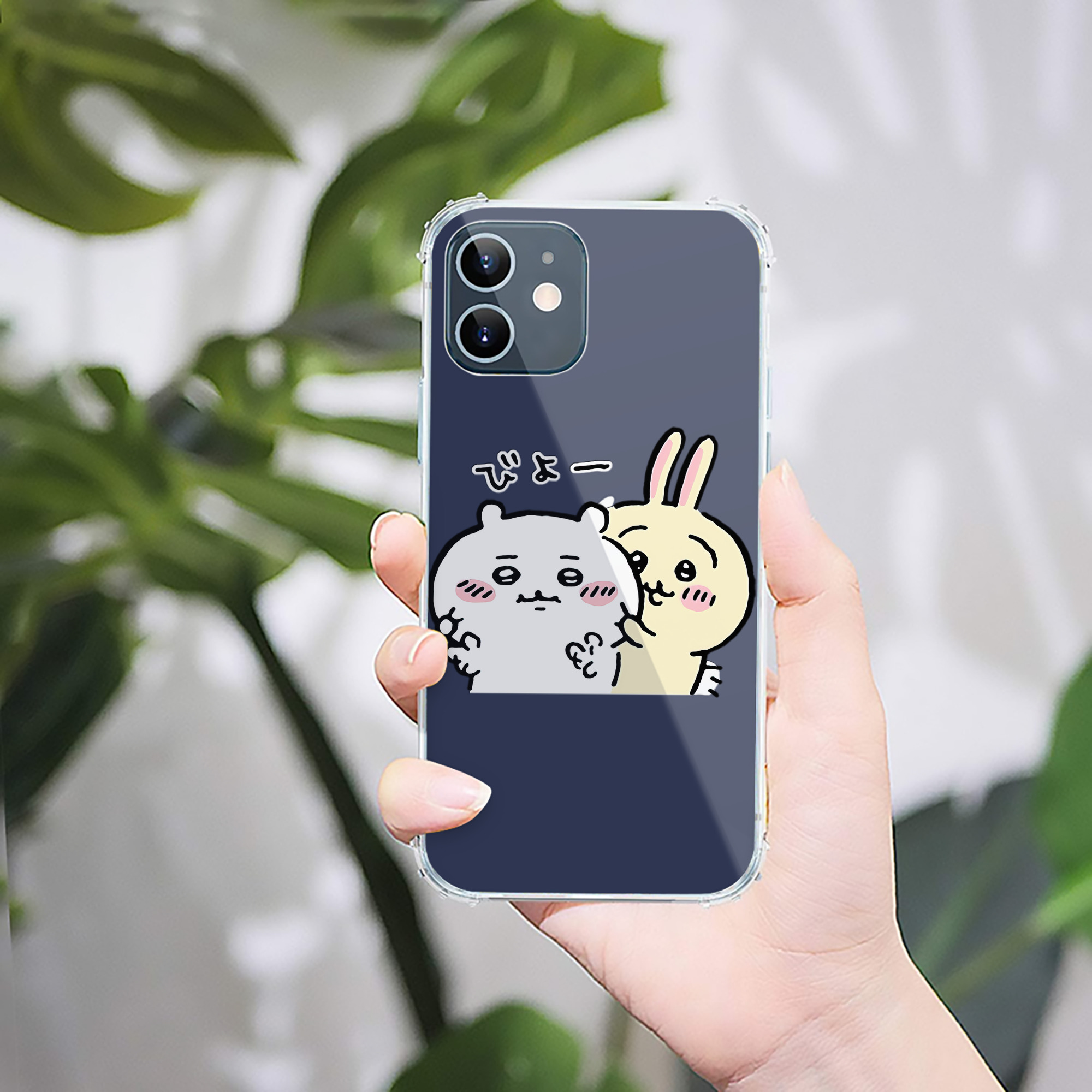 （画像用） ちいかわ うさぎ Chii-kawa usagi 【iPhone 12シリーズ対応】透明スマホケース（クリアソフトケース）